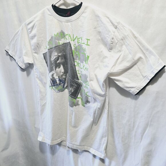 Tupac Shakur Rap Tee Makaveli Branded Against All Odds T-Shirt Sz XL READ - Picture 3 of 16